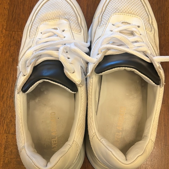 Axel Arigato white leather and canvas sneakers size 7.5 - Picture 4 of 7